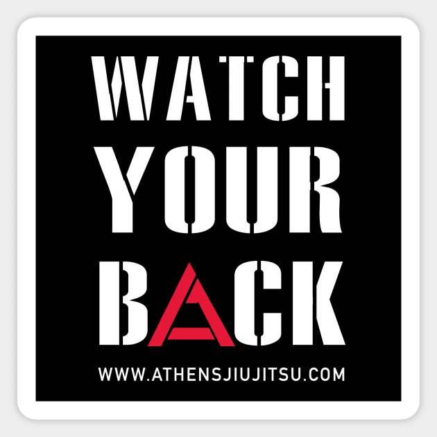 WATCH YOUR BACK JIU JITSU Sticker by AmericanBlackBeltAcademy